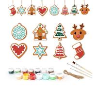 dwxnauixl Kit de Peinture par numéros de Noël pour débutants, kit décoration d'arbre à Faire soi-même pour Adultes, 8 pièces, MBH09