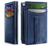 dwxnauixl Portefeuille Airtag Mignon avec Fermeture magnétique, Blocage RFID, Portefeuille Fin pour Hommes, 12 Cartes, Portefeuille bloquant RFID, Blocs magnétiques, D