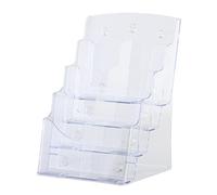 dwxnauixl Présentoir de bureau transparent en acrylique pour brochures, flyers et documents. Organiseur à plusieurs niveaux pour l'accueil et les réunions.