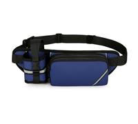 dwxnauixl Sac banane de randonnée imperméable en tissu Oxford avec bouteille d'eau pour rester en plein air, courir et boire, bleu