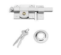 dwxnauixl Serrure de porte de clôture épaissie, ensemble serrures croisées à l'ancienne, antirouille, serrure à loquet, 2 clés, pour serrures croisées l'ancienne, Ouvert droite