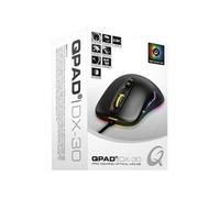 DX-30 - Souris - ergonomique - pour droitiers - optique - 7 boutons - filaire - USB - noir soyeux