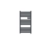 DREXON - Sèche-Serviette Électrique FAENA - Inertie Sèche sans Fluide - Thermostat Électronique Programmable - Fixation Murale Incluse - Design Plat - Garantie 5 Ans (Noir, 94,5 cm - 500W)