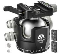 DX55-P Support de trépied à rotule à profil bas 55 mm avec levier de verrouillage Picatinny Arca pince suisse, tête de trépied panoramique CNC pour trépied d'appareil photo, charge maximale 40 kg