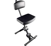 Quik Lok Tabouret DX/749 pour musiciens – dossier et repose-pieds, pliable, réglable, noir
