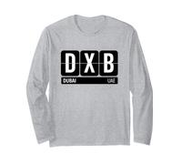 DXB Dubaï Emirats Arabes Voyage Airport Code Country Souvenir Manche Longue