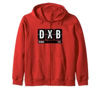 DXB Dubaï Emirats Arabes Voyage Airport Code Country Souvenir Sweat à Capuche