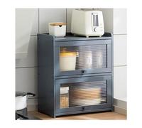 Dxcaicc Conteneur de Rangement en Bois, Mini Organisateur d'armoire de Cuisine, Petite Armoire de comptoir pour Cuisine, Rangement de Bureau pour Nourriture, Vaisselle, Tasses,D