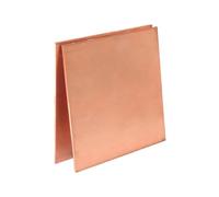Dxcaicc Feuille De Cuivre 2PCS Épaisseur 0,5 mm Flocon De Cuivre Haute Pureté Conducteur Panneau Métallique Carré Plat pour La Fabrication De LED CPU,25x25mm