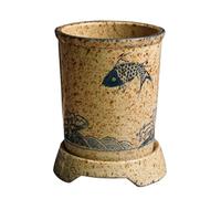 Dxcaicc Support à ustensiles Stable en céramique, Pot à ustensiles en céramique pour comptoir de Cuisine, Organisateur de comptoir, pour cuillères, Pot de Rangement en céramique égouttable,A