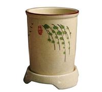 Dxcaicc Support à ustensiles Stable en céramique, Pot à ustensiles en céramique pour comptoir de Cuisine, Organisateur de comptoir, pour cuillères, Pot de Rangement en céramique égouttable,C