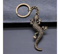 DXCO DIY Métal Titulaire Chaîne Souvenirs Cadeau Hommes Porte-clés 2 Couleurs 71x30mm Gecko Lézard Pendentif Porte-clés, Antique