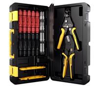 DXCRIMP GF-10Z Kit de Sertissage pour Câble Solaire 2,5/4/6 mm², Module PV, Avec Pince à Dénuder, Prise, Clé, Boîte à Outils Incluse