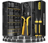 DxCRIMP Pince à sertir, Kit de Sertissage Micro-Fit 3,0 mm, Boîtiers et Contacts 2-20 voies (30-20 AWG/0,05-0,5 mm²) avec Pince à Cliquet et Extracteur; pour PC/PSU, Impression 3D, Électroménager