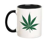 Dxcvbrds Tasse à café en forme de feuille de marijuana, pour les amateurs de marijuana, 325 ml, 325 ml