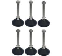 DXEAIN Furniture Legs,Table Leg,Adjustable Feet,Threaded Rod Leveling Foot Slide Rail,6pcs Non-Slip Leveler，
