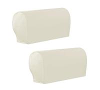 DXEHSEUY 1 paire de housses extensibles pour accoudoir de canapé, fauteuil, protection de meubles, blanc