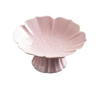 DXEHSEUY Bol à fruits en porcelaine sur pied décoratif pour cuisine, ferme, décoration d'intérieur, rose, 12,7 x 5,8 cm