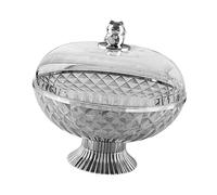 DXEHSEUY Bol à fruits moderne pour fête, mariage, hôtel, collation, dessert, gâteau, assiette, grise, 25,8 x 21 cm