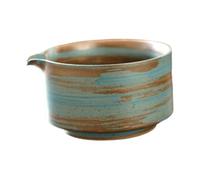 DXEHSEUY Bol à matcha traditionnel en céramique - Bol à thé en porcelaine - Cadeau idéal pour les amis débutants - Bleu - 14 x 8 cm