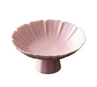 DXEHSEUY Bol à pied en céramique en forme de lotus pour cuisine, décoration d'intérieur, ferme, rose, 12,8 x 5,7 cm