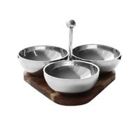DXEHSEUY Bol de service à 3 compartiments pour olives, frites, fruits secs