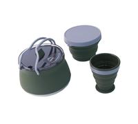 DXEHSEUY Bouilloire de camping pliable - Théière compacte - Vert