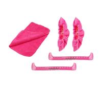 DXEHSEUY Couvre-lames de patin à glace avec serviette de protection pour patins à glace, rose, 32 cm