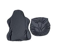 DXEHSEUY Ensemble de housses de chaise de bureau - Anti-poussière, extensibles, hydrofuges, lavables - Gris foncé