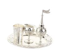 DXEHSEUY Ensemble de pots à vin de style européen avec tasses à vin et plateau rétro pour cadeaux de vacances