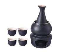 DXEHSEUY Ensemble de tasses à saké en céramique avec chauffe-verres en porcelaine pour la maison