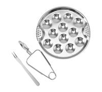 DXEHSEUY Escargot Assiette robuste pour servir des fruits de mer pour restaurant, maison, barbecue, assiette avec outil