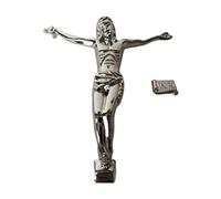 DXEHSEUY Figurine de Jésus Chrétien Modèle Art Mural Croix Accessoires Cadeau Décoration Maison Argent