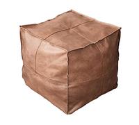 DXEHSEUY Housse de pouf marocaine faite à la main - Repose-pieds - Cadeau de mariage - Carré - Café