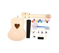 DXEHSEUY Kit de ukulélé à faire soi-même pour enfants débutants 4 cordes en bois