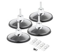 DXEHSEUY Lot de 4 niveleurs de pieds de table de billard en métal argenté pour table de football/football, diamètre de vis 12 mm