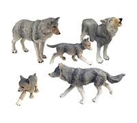 DXEHSEUY Modèle animal loup modèle animal sauvage Zoo Farm Model Toy Plastic for Kids Education