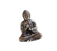 DXEHSEUY Petit Bouddha assis en laiton Sculpture de table pour les amateurs de thé Accessoire 2,4 x 2,9 cm