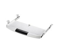 DXEHSEUY Plateau de clavier coulissant sous le bureau pour jeu, maison, bureau, blanc, 550 mm x 275 mm