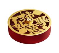 DXEHSEUY Plateau de service divisé avec couvercle pour la cuisine, le Nouvel An chinois, noix, doré, 18 x 6 cm