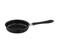 DXEHSEUY Poêle à frire antiadhésive avec long manche pour cuisinière à induction, camping-car, voyage, cuisine, noir, 12,5 cm
