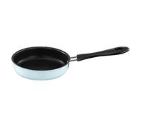 DXEHSEUY Poêle à frire antiadhésive avec long manche pour cuisinière à induction, camping-car, voyage, cuisine, bleu, 12,5 cm