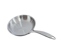 DXEHSEUY Poêle à frire en acier inoxydable solide pour plaques de cuisson à induction, céramique, gaz, usage domestique, petite taille, argent