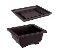 DXEHSEUY Pots d'entraînement avec plateau moderne, robuste, pratique, portable pour cour, patio, carré, peu profond, L
