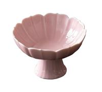 DXEHSEUY Présentoir à fruits en céramique avec pied pour salon, table à manger, rose, 11,7 x 7 cm