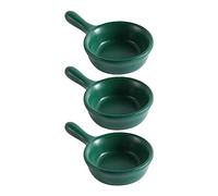 DXEHSEUY Récipient à sauce portable en céramique pour condiments et condiments - Petit format - Vert foncé - 9,8 x 6 x 2,5 cm