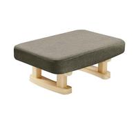 DXEHSEUY Repose-pieds avec pieds en bois - Repose-pieds moderne pour la maison, la chambre à coucher, le salon - Couleur café - 41 x 30 x 18 cm