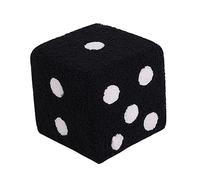 DXEHSEUY Repose-pieds ottoman avec housse amovible pour bureau, chevet, robuste, noir, 20 x 20 cm