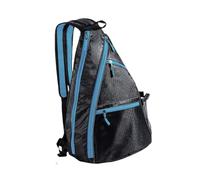 DXEHSEUY Sac à dos de pickleball avec fermeture éclair pour voyage, tennis, femme, bleu, 38 x 19,5 x 49 cm