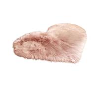 DXEHSEUY Tapis en peluche en forme de cœur pour hôtel, appartement, salon, rose, 50 x 60 cm